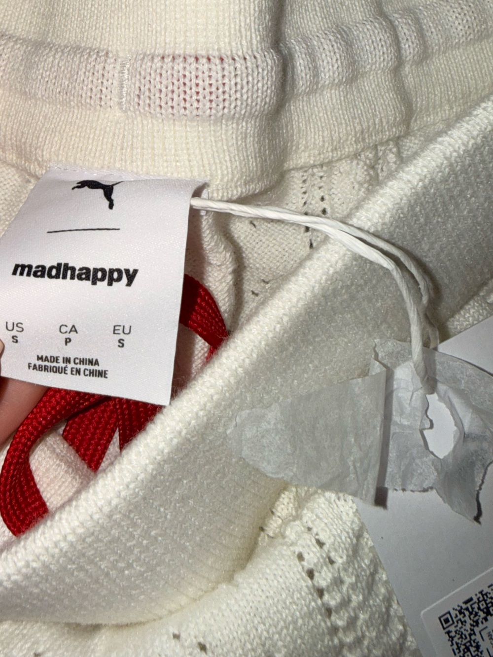 Madhappy x Puma White Knit Top with Navy and Red Accents - Picture 5 of 6